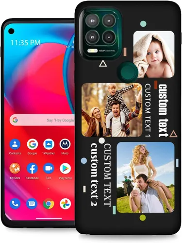 Vista 7 de Funda personalizada para Motorola Moto G Stylus 5G con nombre de foto y texto – GStylus 5G personalizada para teléfono móvil/smartphone/teléfono