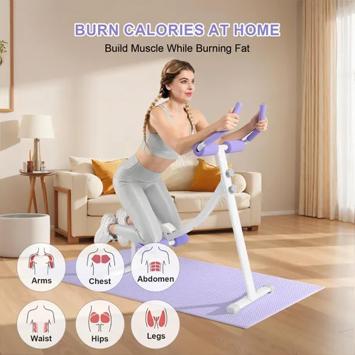 Vista 2 de Home Gym Systems Ab Machine, Ab Workout Equipment, Adjustable Ab Trainer Machine for Abs Workout at Home Gym, Foldable, Knee Protection, Abdominal