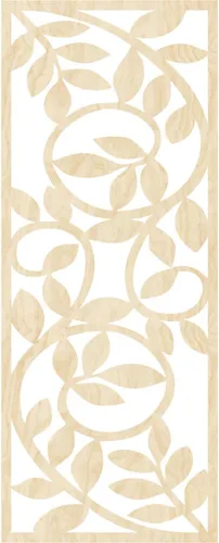 Vista 4 de 9 3/8"W x 24 3/8"H x 1/4"T Utica Decorativo Fretwork Madera Paneles de Pared, Abedul
