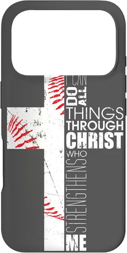 Vista 30 de Baseball Phone Case Christian Bible Verse Philippians 4:13 Case for iPhone 17