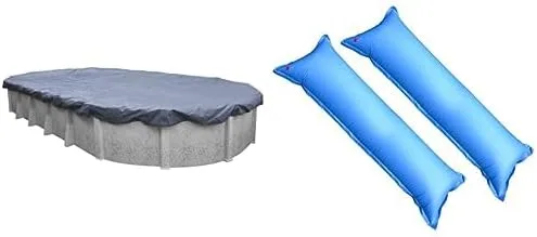Vista 3 de Robelle 461015 - Funda de invierno para piscina con almohadas, Value-Line, piscinas sobre el suelo de 10 x 15 pies