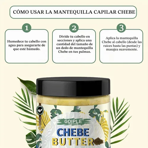 Vista 7 de WOZUTUNT 8.8 oz Mantequilla de Chebe para el Crecimiento, Engrosamiento y Humectación del Cabello - Mantequilla de Crema para el Cabello de Alta