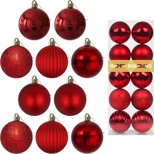 Vista 113 de Esferas pequeñas de bronce de 1.6 pulgadas para decoración del árbol de Navidad, adornos inastillables para cumpleaños, Halloween, vacaciones, boda