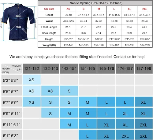 Vista 2 de Santic Camiseta de ciclismo para hombre, manga corta, camisas de ciclismo de montaña, chaqueta de bicicleta con bolsillos