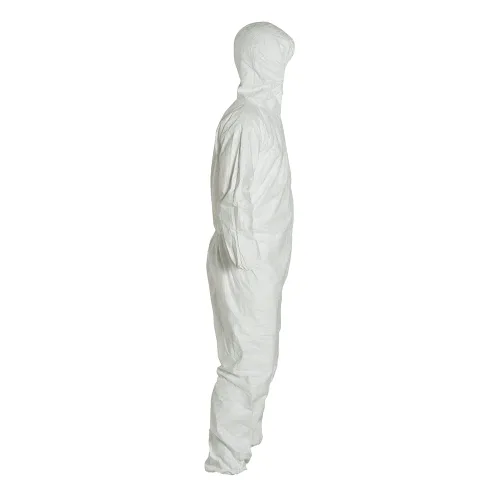 Vista 9 de DuPont Tyvek 400 TY127S - Overol protector desechable con capucha y puño elástico talla XL 25 unidades color blanco