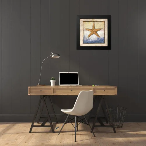 Vista 3 de ArtDirect - Wargo, Ed 15x15 Black Modern Framed Art Print Titled: Starfish
