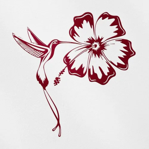 Vista 11 de Adhesivos transparentes de tatuaje de colibrí e hibisco (azul celeste) Calcomanías de vinilo impermeables prémium para teléfono portátil, accesorio