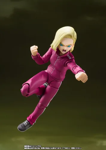Vista 3 de Bandai S.H.Figuarts Dragon Ball Super Android 18 Figura de acción 5.9 in, multicolor