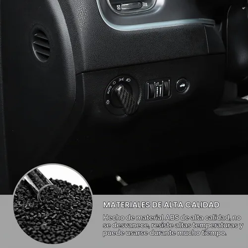Vista 4 de Jimen Cubierta de botón del interruptor de los faros (fibra de carbono) - Dodge Challenger 2015+, Charger 2010+, Durango/Chrysler 300C 2011+