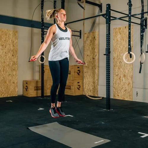 Vista 7 de Velites - Cuerda de saltar Earth 2.0 - Cuerda oficial de juegos CrossFit - Cuerda de velocidad profesional de aluminio para doble bajo, fitness