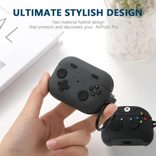 Vista 4 de [Paquete de 2] Gedicht para Airpods Pro, bonita funda de personajes de dibujos animados de AirPods Pro, diseño único, divertido y divertido Kawaii