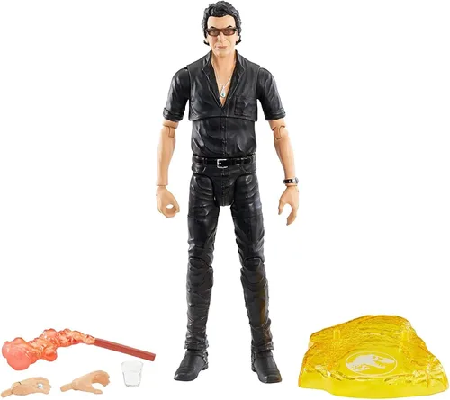 Vista 7 de Mattel Jurassic World Amber Collection Dr. Ian Malcolm - Figura de acción de 6.5 pulgadas