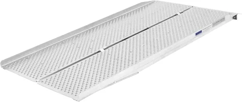 Vista 12 de Silver Spring - Rampa ligera para sillas de ruedas (plegable, de un solo pliegue, 61 cm) 24" L x 30" W, folding, portable, non-slip punch plate