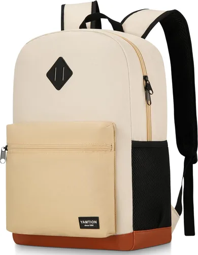 Vista 14 de YAMTION Mochila escolar, mochila clásica unisex para adolescentes con puerto USB para escuela secundaria, universidad, oficina, trabajo, viajes