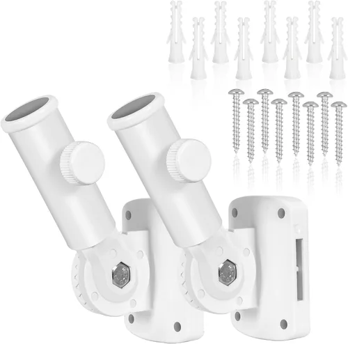 Vista 11 de Soporte ajustable para mástil de bandera, soporte para poste de bandera para exterior de la casa, aluminio resistente, soporte de montaje de poste