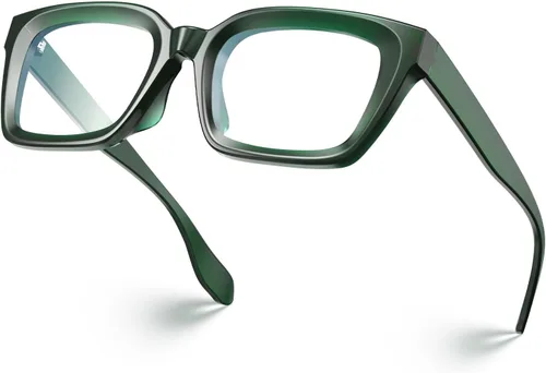 Vista 13 de VISOONE MONTANA - Lentes cuadrados gruesos con bloqueo de luz azul con antideslumbramiento para mujeres trabajadoras y hombres