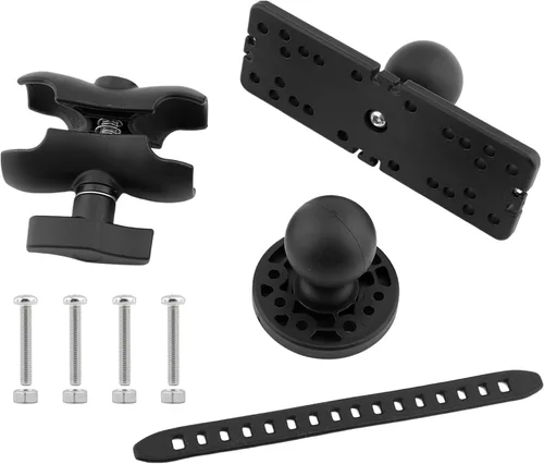 Vista 8 de CALIDAKA Base de montaje para buscador de pescado, rotación de 360 grados, soporte electrónico marino universal para barco