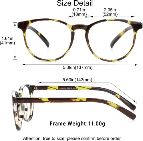 Vista 7 de YEIN Lentes de bloqueo de luz azul, lentes de sol grises fotocromáticos, antifatiga ocular, lentes de lectura, lentes para mujeres/hombres, 01-1401