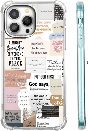 Vista 38 de Funda para Celular con Versículos de la Biblia, Colocación de Citas Cristianas de Jesús, Diseño Collage, Funda Protectora Suave de TPU de Moda