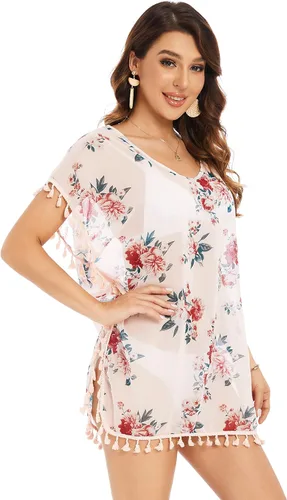 Vista 3 de Tandisk Traje de baño de gasa para mujer, para cubrir el traje de baño