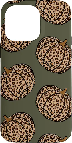 Vista 21 de Leopard Pumpkin Fall Autumn Olive Green Case for iPhone 17