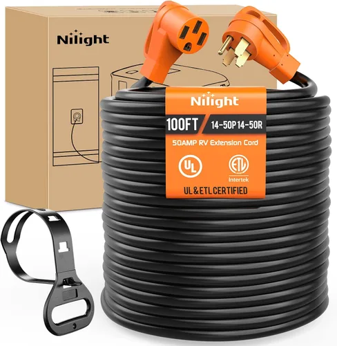 Vista 41 de Nilight Cable de Extensión para Secadora EV de 15 Pies 3 Clavijas 30 Amperios NEMA 10-30P 10-30R Cable de Extensiones Antiguas Servicio Pesado