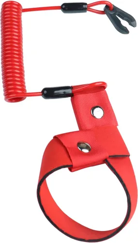 Vista 11 de Cordón de Interruptor de Parada de Emergencia para Barco Adecuado para Yamaha Jet Ski Waverunner, Ajuste Universal, Azul, Paquete de 1, Tirador