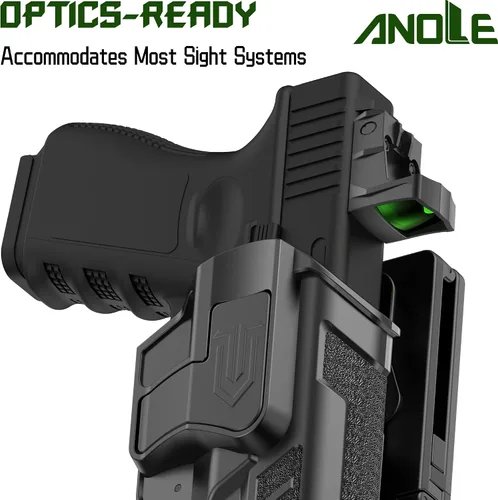 Vista 3 de Level Ⅱ/Ⅲ Optic Cut Holster OWB for Glock 17 19 19x 44 45 Gen 1-5, Glock 22 23 31 32 Gen1-4, Right Hand