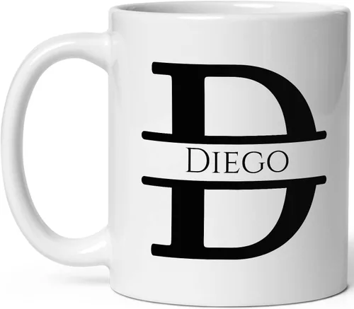 Vista 13 de Taza de café personalizada con monograma, letra inicial A personalizada para mujeres, hombres, niñas, niños, papás, mamás amigos, taza de café