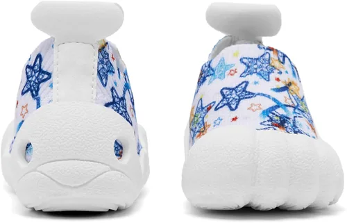 Vista 5 de Engtoy Zapatos de calcetín para bebés, zapatos para caminar para niños y niñas, zapatillas de cinco dedos cerrados, sin cordones