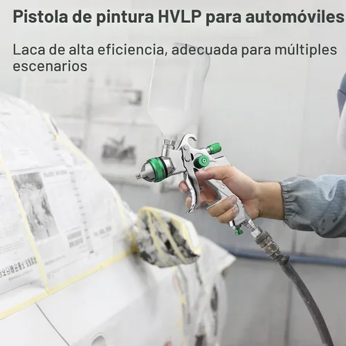 Vista 7 de Kit de pistola de pulverización HVLP con boquillas de 0.1/0.1/0.1 in Verde-3 boquillas