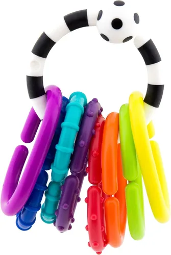 Vista 5 de Sassy Ring O Links - Juego de 9 piezas, eslabones para cochecito o asiento portador, 0+ meses