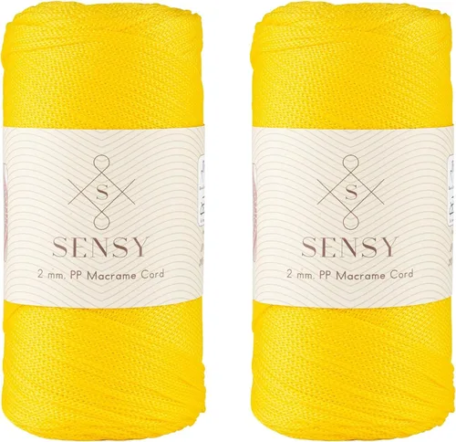Vista 92 de Sensy Premium 2mm 229.5 metros de cuerda de poliéster 100% cordón de polipropileno Cordón de macramé 2mm Cordón para bolso de crochet Hilo