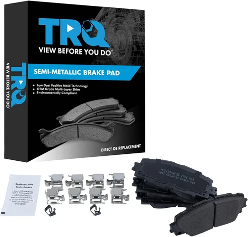 Vista 59 de TRQ Pastillas de freno delanteras semi metálicas compatibles con Ford Expedition 2018-2021 F-150 2018-2020 Lincoln Navigator 2018-2022