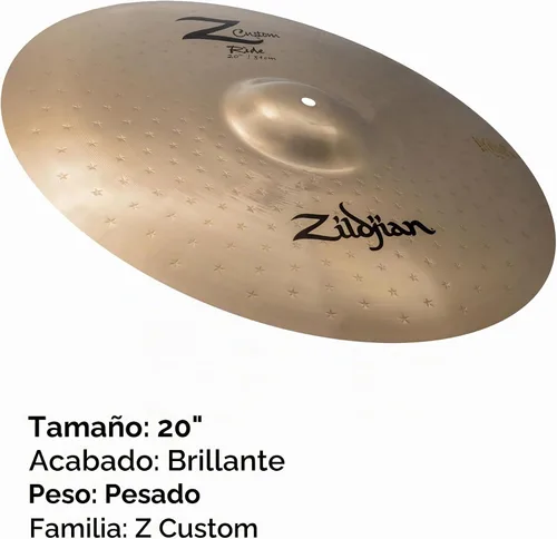 Vista 2 de Zildjian Z40120 20" Z Platillo de paseo personalizado