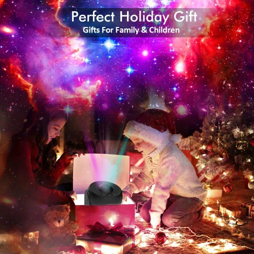 Vista 7 de Proyector de galaxia para dormitorio, proyector de estrellas de imagen HD, luz de galaxia, 13 discos de película planetario con perilla ajustable