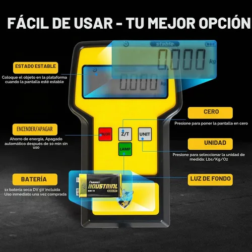 Vista 5 de Báscula de refrigerante de 110 libras HVAC Freón Escala electrónica de carga de refrigerante de alta precisión con estuche portátil para tanques