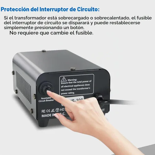 Vista 4 de Yinleader 300W 110V a 220V convertidor de voltaje paso hacia arriba
