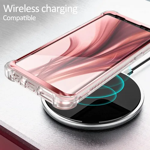 Vista 7 de Dexnor Funda compatible con Samsung Galaxy S9 con protector de pantalla, marco galvanizado, cubierta trasera transparente, resistente 360, cuerpo