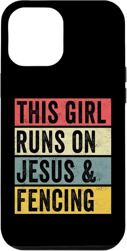 Vista 6 de Funda divertida para iPhone 14 con diseño de perros de Jesús y esgrima, entrenador de esgrima, para papá