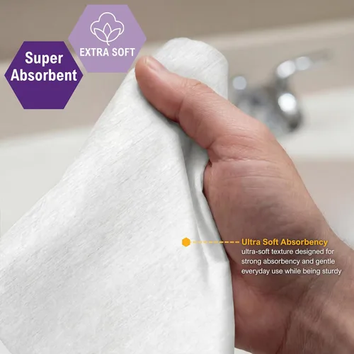 Vista 6 de MED PRIDE Toallitas secas desechables para adultos, toallas personales suaves y absorbentes, 800 unidades a granel, cuidado de la incontinencia