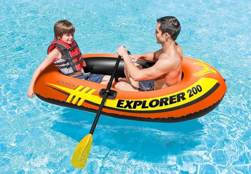 Vista 5 de Intex Juego de remos franceses acanalados de plástico de 48 pulgadas para barco inflable (2 pares)