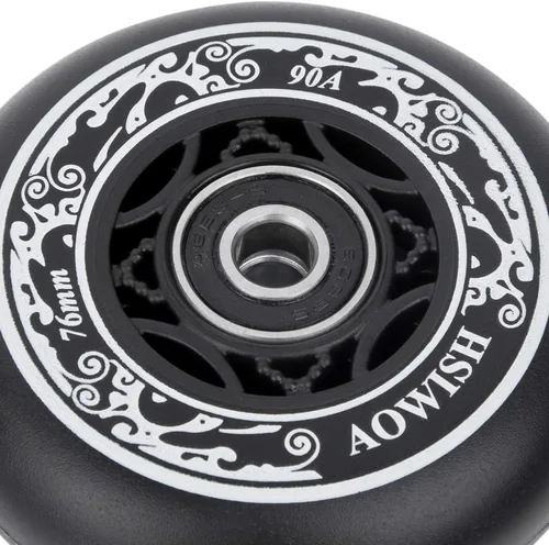 Vista 8 de Ruedas Ripsurf 90a de 2.992 in con rodamientos ABEC-9 para RipStik DLX Caster Board, Deluxe Junior Skateboard, patineta giratoria de 2 ruedas Negro