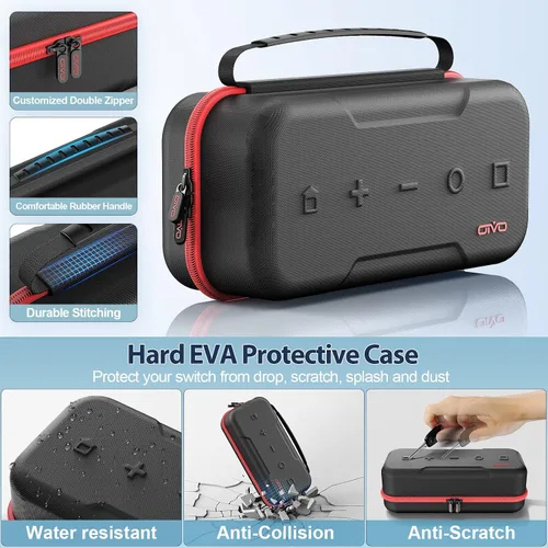 Vista 4 de Switch OLED - Funda de transporte compatible con Nintendo SwitchOLED funda de transporte portátil para interruptor compatible con Joy-Con