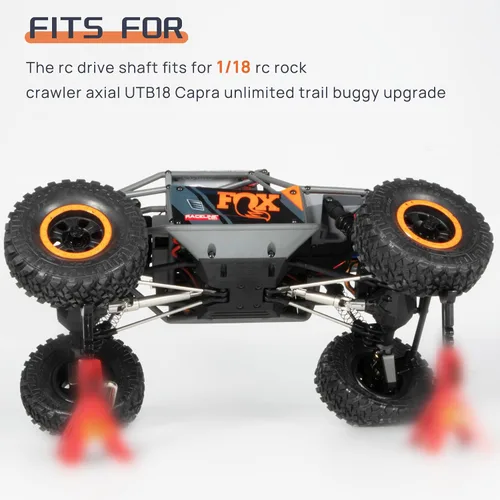 Vista 3 de Eje de transmisión universal de acero inoxidable para 1/18 RC Rock Crawler Axial UTB18 Capra Unlimited Trail Buggy