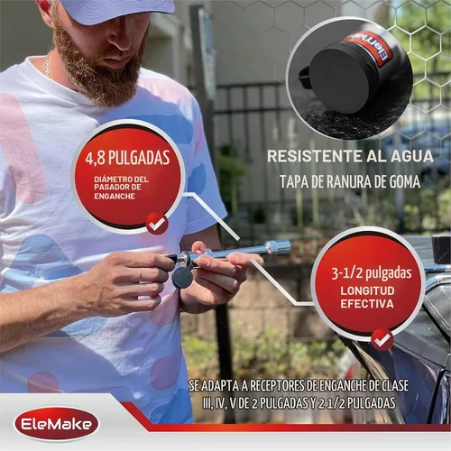 Vista 5 de Cerradura de Enganche para Remolque - Cerradura de Pasador de Enganche de 5/8 pulgadas Pin Receptor de Remolque, Mecanismo de Bloqueo de Núcleo