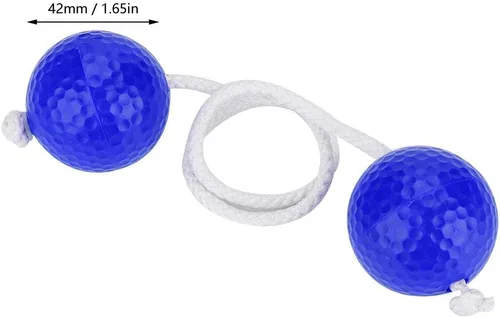 Vista 2 de Dioche Bolas de escalera, 3 pares de bolas de lanzamiento de bolas, juego de bolas deportivas de repuesto, 2 colores (azul)