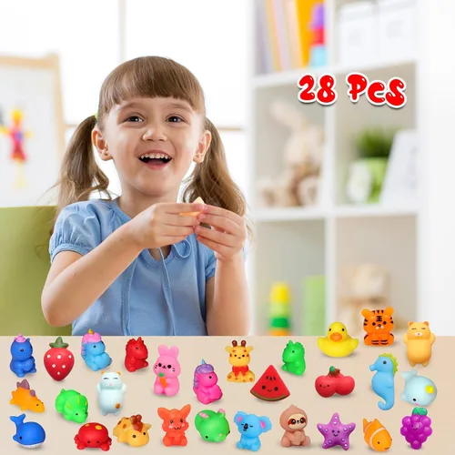 Vista 3 de nobasco Squishies, paquete de 26 juguetes esponjosos Mochi – Kawaii Cat Squishys Slow Rising Animals – Recuerdos de fiesta, bolsa de golosinas