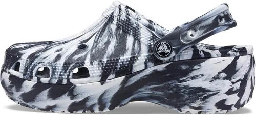 Vista 97 de Zuecos Crocs clásicos con diseño de teñido anudado marmoleado para mujer