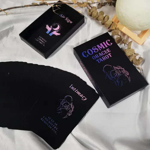 Vista 3 de Han Yu Bowen Cartas de Oráculo de Amor, Cartas de Tarot para Principiantes Cartas de Tarot de Llama Gemela, Cartas de Oráculo Mazos con Significados